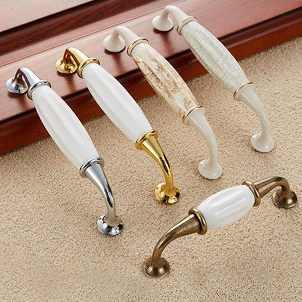 Tay Nắm Cửa Bằng Gốm Họa Tiết Cẩm Thạch