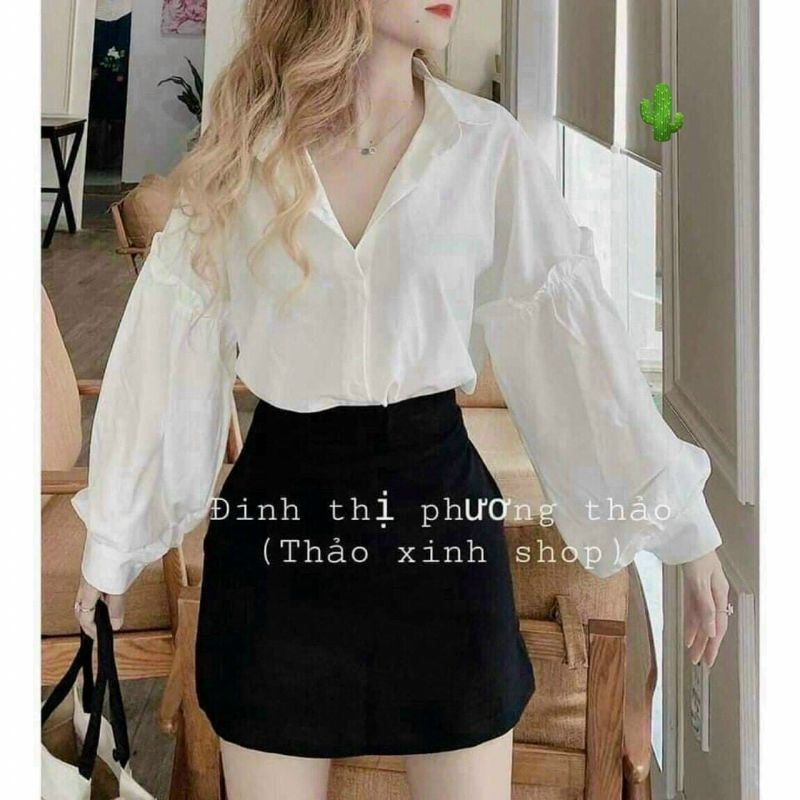 ÁO SƠ MI TAY PHỒNG KATE LỤA MỊN ĐẸP PŨCAO
