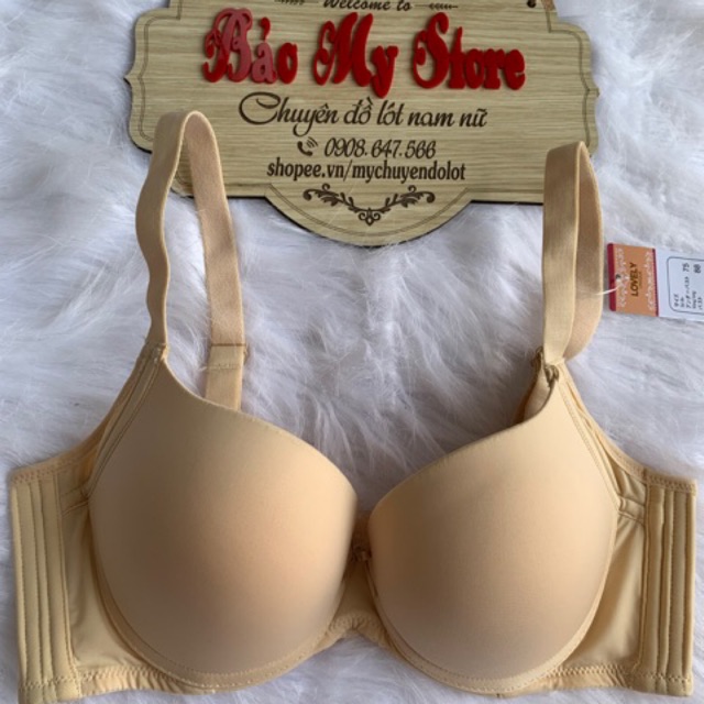 Áo Lót Lovely Mút Dày Trơn 3 Móc Cài Siêu Đẩy Siêu Nâng Tạo Khe Lên Dáng Áo Dài Đẹp