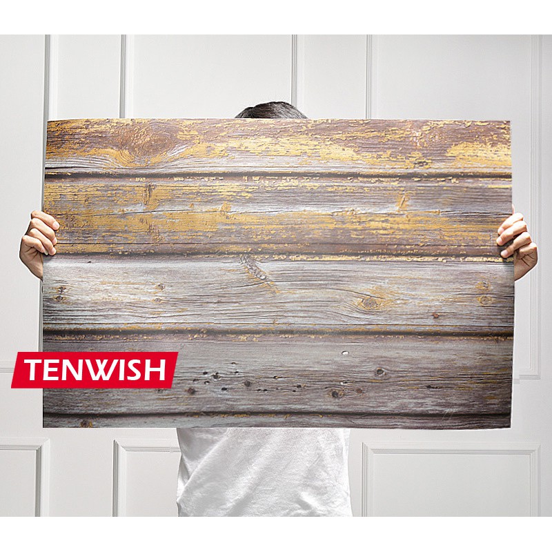 TENWISH Hai mặt 57 * 87cm nền phông nền giấy không thấm nước Gỗ cẩm thạch Tường bê tông Ảnh nền