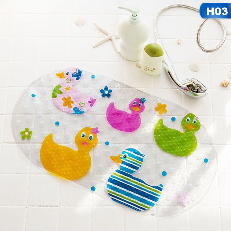 Thảm Nhựa Pvc Chống Trượt Họa Tiết Hoạt Hình Cho Bé Kích Thước 39cm X 69cm