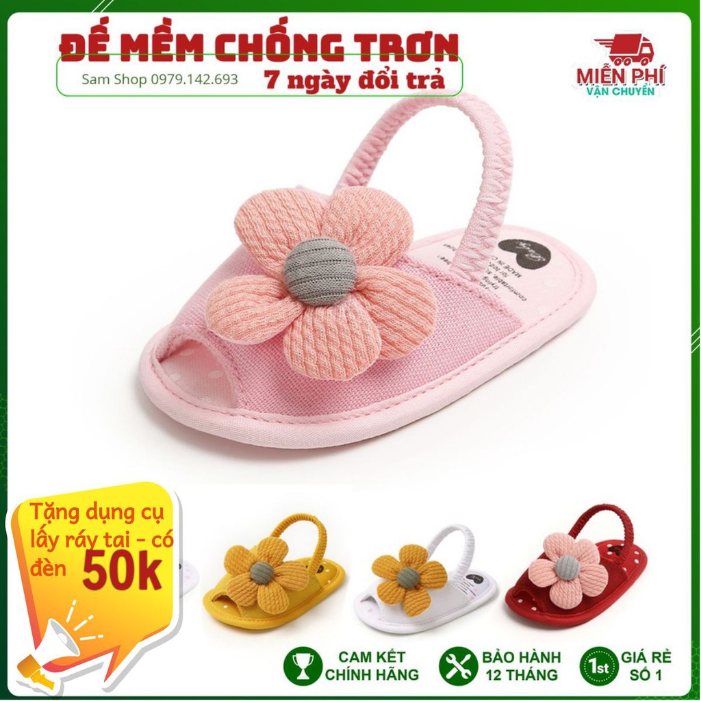 Giày tập đi đính hoa dễ thương cho bé đủ size,đủ màu| giầy tập đi cho bé