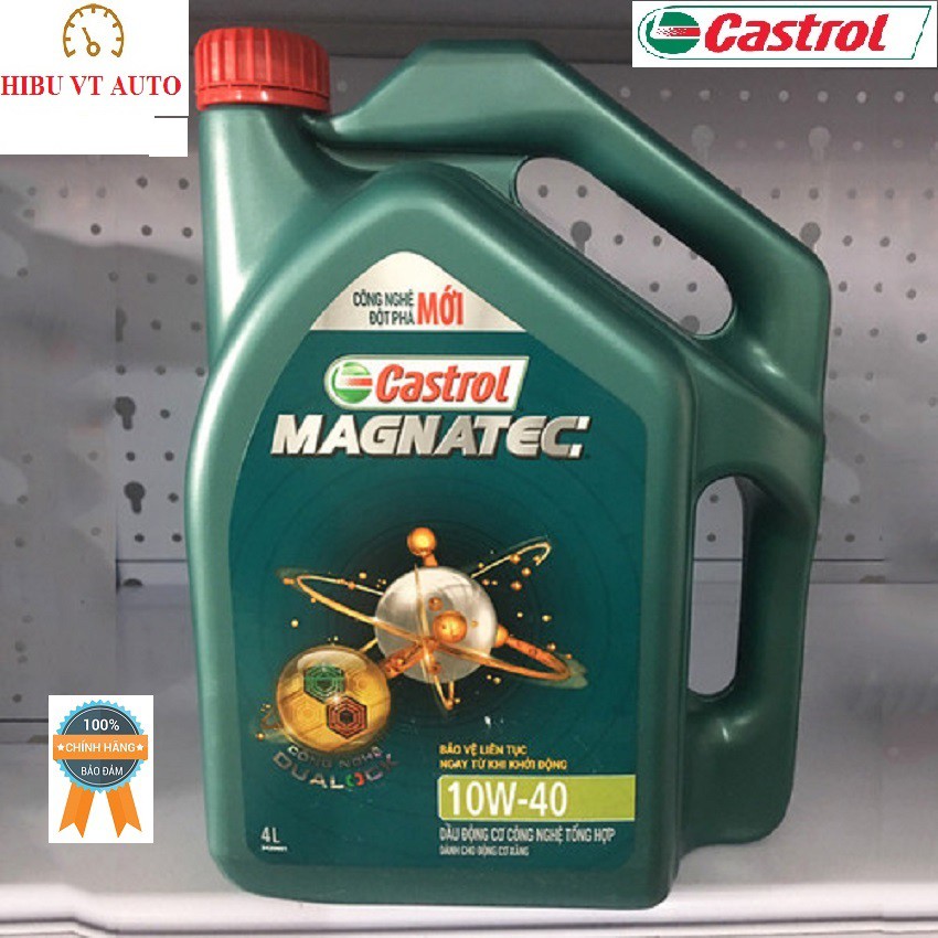 Dầu nhớt tổng hợp cao cấp dành cho xe ô tô Castrol Magnatec công nghệ Dualock 10W40  4 lít