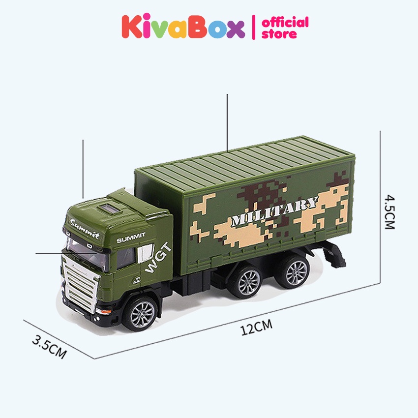 Xe đồ chơi mô hình quân sự bọc thép châu âu Kivabox, đồ chơi trẻ em, chất liệu an toàn, siêu bền, chỉ cần đẩy về phía tr