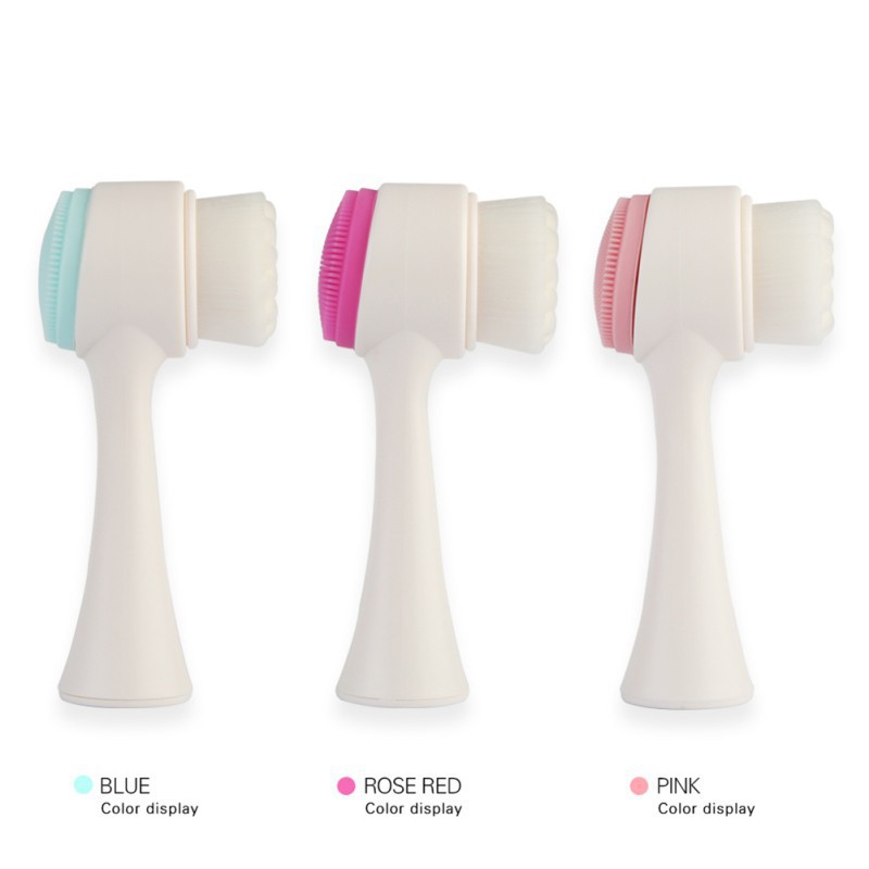 Cọ rửa mặt massage 3D 2 mặt bằng silicone | BigBuy360 - bigbuy360.vn
