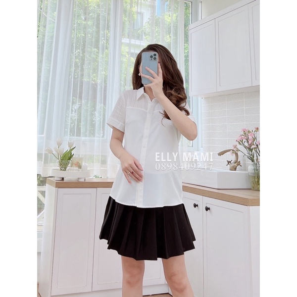 Set Áo Bầu , Bigsize Sau Sinh Sơmi Sọc Form Dễ Mặc Thoải Mái Suốt Thai Kì & Sau Sinh Thiết Kế Cao Cấp