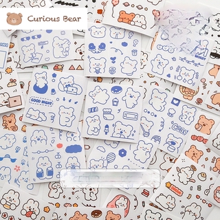 Bộ 100 Sticker Miếng Dán Trang Trí Hình Thỏ Dễ Thương