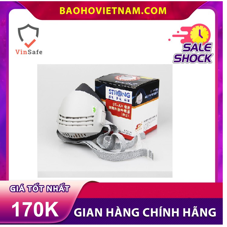 Mặt nạ phòng độc 1 phin, 2 phin, STRONG ST-AX chống vi khuẩn, bụi, lọc khí độc hữu cơ nhẹ, lọc khói độc, pccc