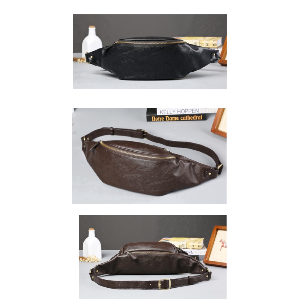 Túi đeo chéo ngực trước bằng da PU kiểu dáng thời trang n04-35