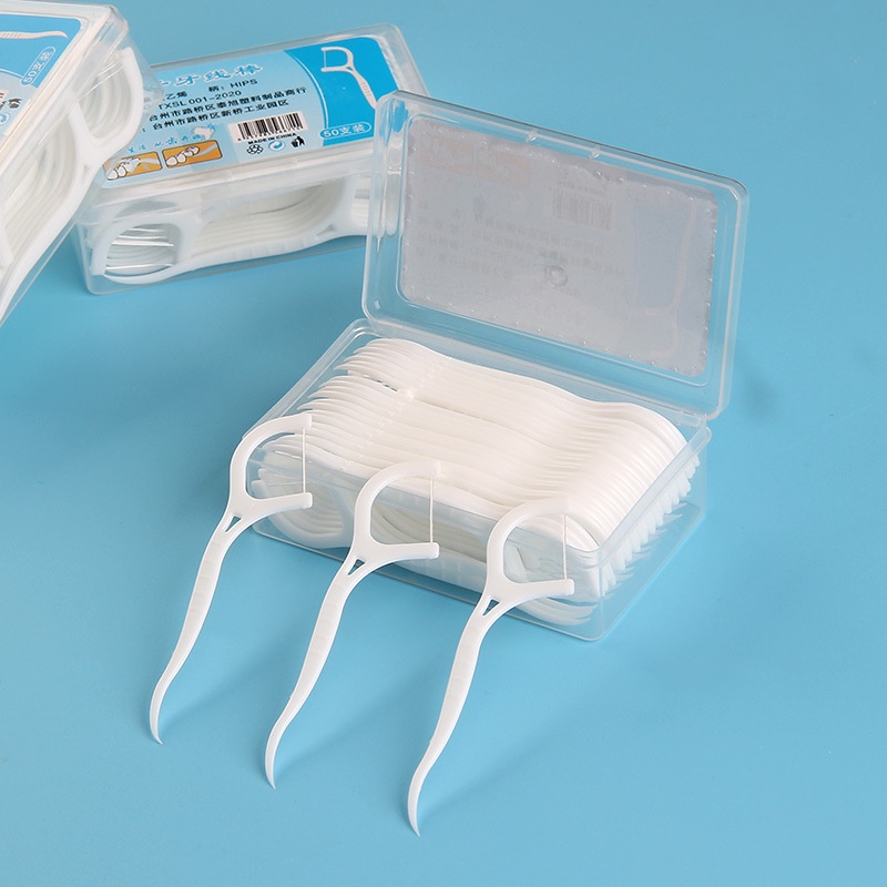 Hộp 50 Que Làm Sạch Răng Miệng Hình Nơ Độ Bền Cao