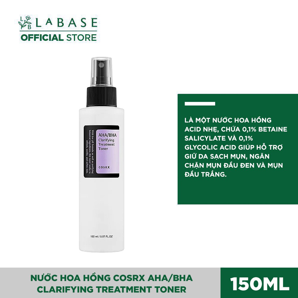 Nước hoa hồng COSRX AHA/BHA Clarifying Treatment Toner 150ml (Nhungshika)