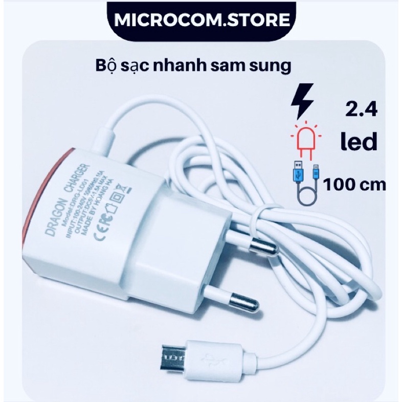 Bộ sạc sam sung chính hãng. Hệ Android có bóng báo, dây và củ nối liền nhau dễ dàng sử dụng