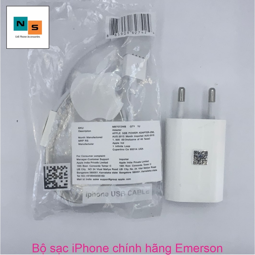 Bộ Dây Cáp Sạc iPhone  7 7plus Chính Hãng Full Box