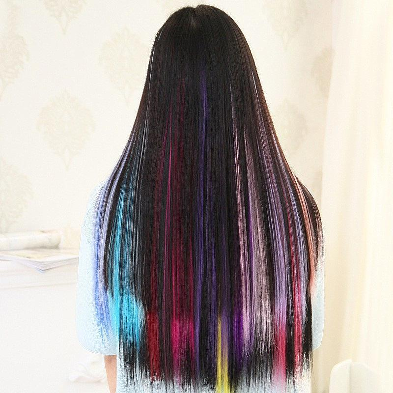 Tép tóc giả tạo kiểu xoăn / tự nhiên có kẹp cho nữ