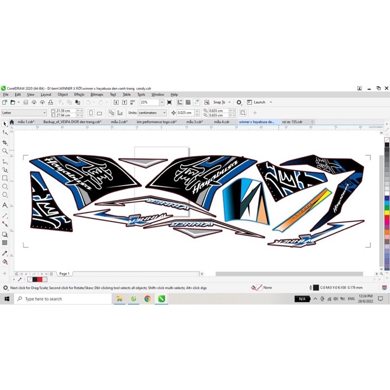 Tem rời Winner X Hayabusa ( có thể đổi màu theo yêu cầu khách hàng )