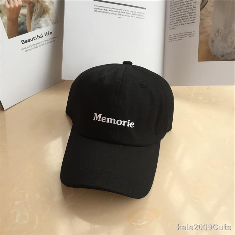 □✗Four Seasons Letters Solid Color Baseball Cap Female Personality American Retro Soft Top Japanese Sun Visor for Men and Women tide