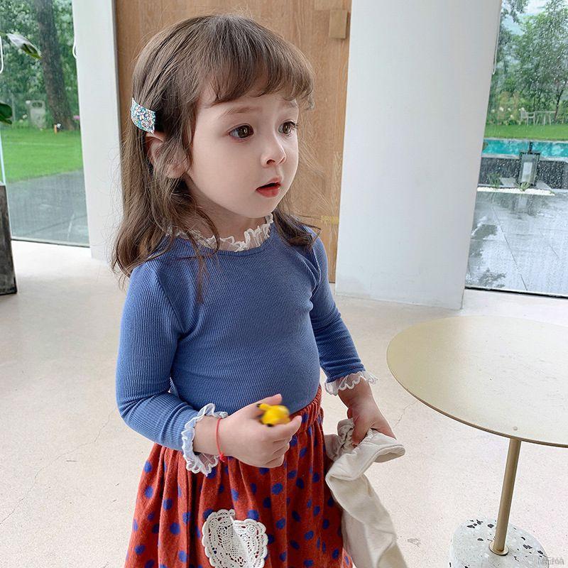 Áo Cổ Búp Bê Tay Dài Xinh Xắn Cho Bé Gái