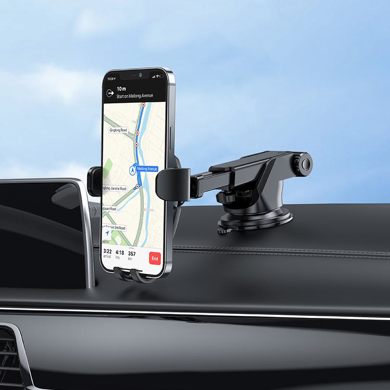 CHÍNH HÃNG Giá đỡ kẹp điện thoại trên xe hơi ô tô hút trên kính , táp lô BOROFONE BH38