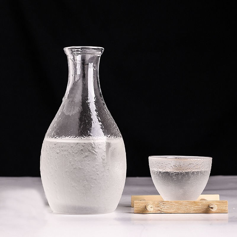 Japanese Hammered Sake Jug Bộ thủy tinh không chì Rượu gạo hâm nóng Bình Gia dụng