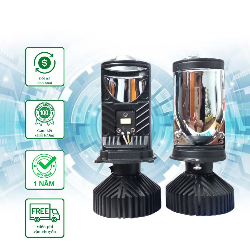 Đèn Pha LED T9 Cắt Sáng Gom Sáng Dùng Cho Ô Tô Và Xe Máy