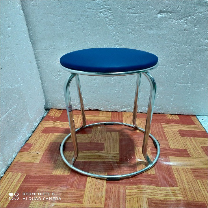 Ghế đôn inox mặt nệm cao 50cm-GD05-B