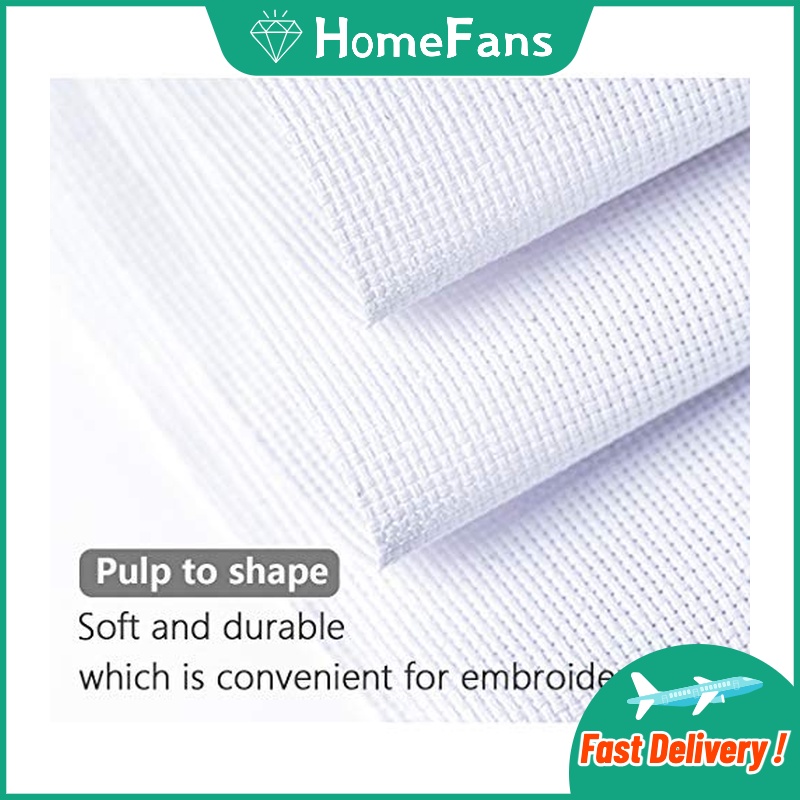 Tấm Vải Cotton Trắng/Be 11ct Kích Thước 30X45CM Dùng Thêu Tranh DIY