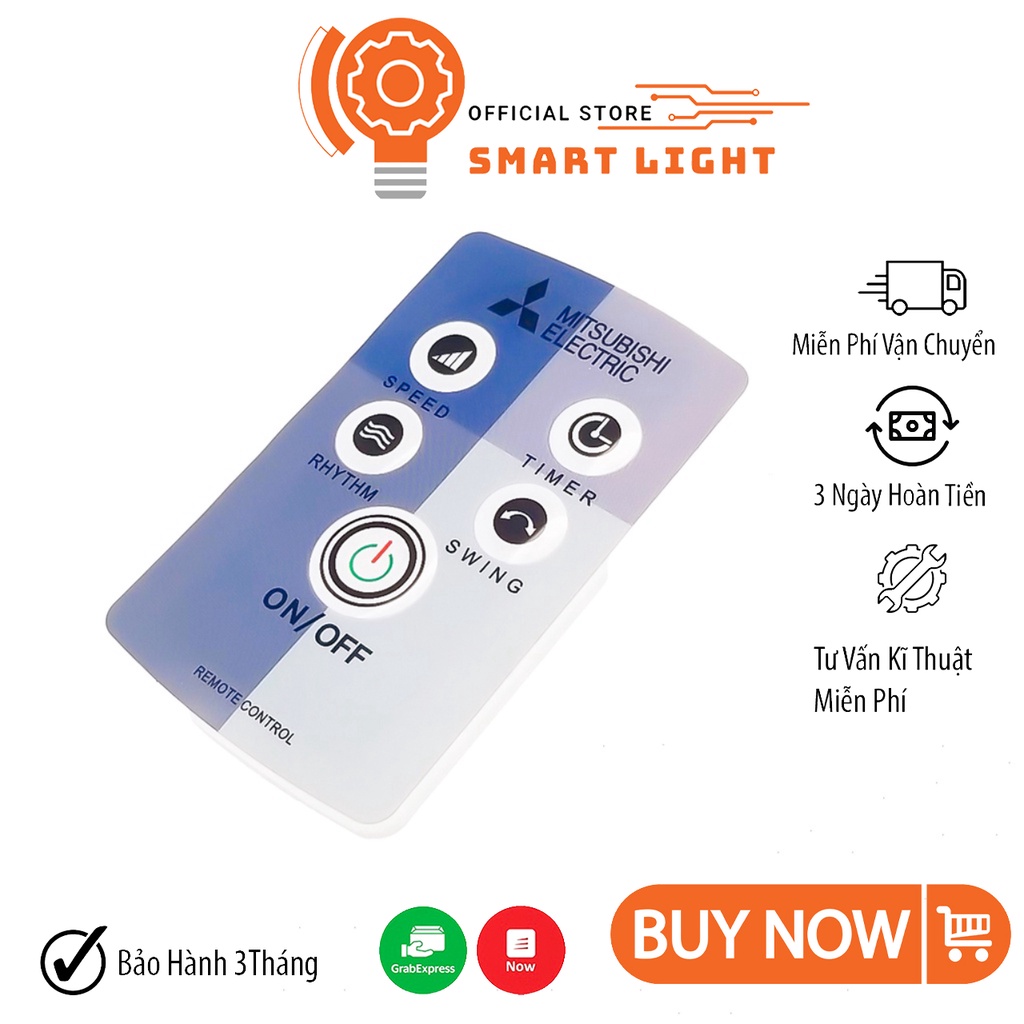 Remote Điều Khiển Quạt Mitsubishi Đứng LV16❤️ Quạt Treo Tường W16❤️Remote Mitsubishi