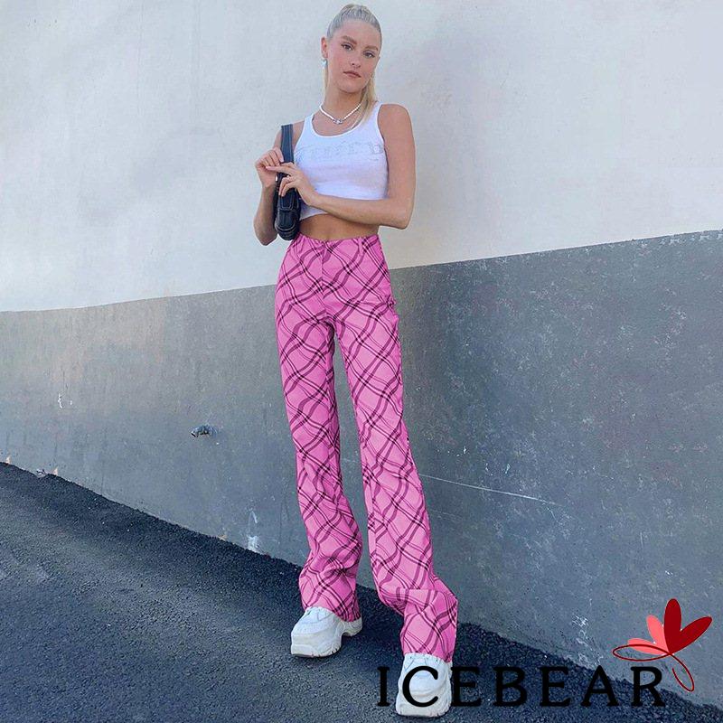 Quần Dài Thể Thao Dáng Ôm Kẻ Sọc Đính Kim Cương Cá Tính Cho Nữ