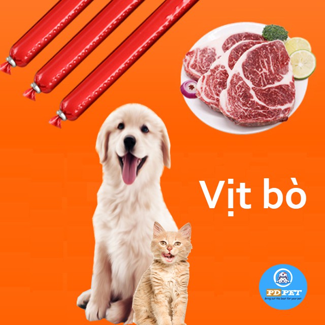 Xúc xích cho thú cưng chó mèo hamster dinh dưỡng giá siêu rẻ ăn liền cây 15g