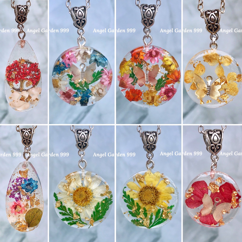 Dây Chuyền Hoa Không Bể Nhiều Màu Vòng Cổ Trang Bánh Bèo Tiểu Thư Handmade ANGEL GARDEN 999