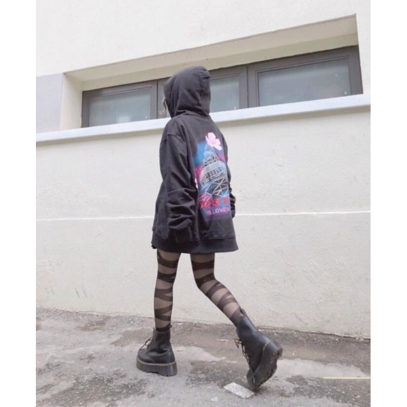 Áo Khoác Có Nón Mũ Nữ Nam Unisex Chất Vải Nỉ Poly Tháp Tokyo 'S Lover WKN058