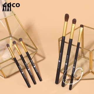 Bộ cọ trang điểm 3 ống nhôm lông ngựa, dễ hút phấn