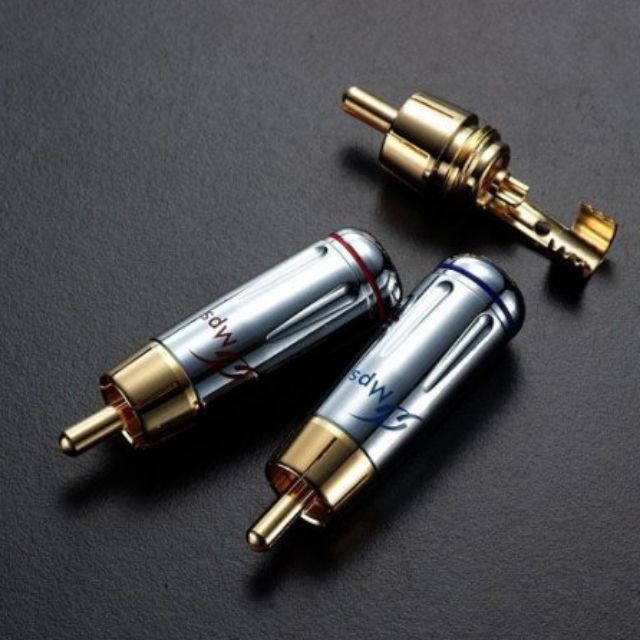 Sét 2 chiếc Jack  Rca trắng Mps  dây 6mm