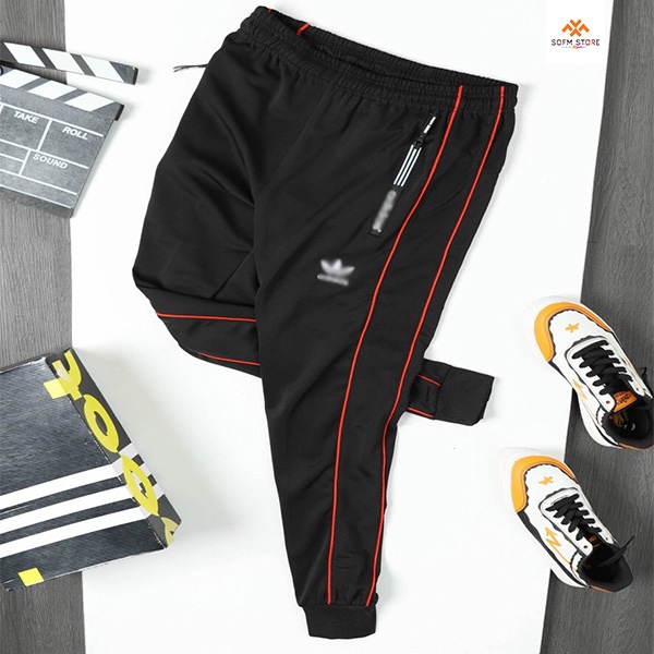 Quần Jogger thể thao nam hàng cao cấp , chất thun poly dày dặn, 2 sọc kẻ Sofm Store | BigBuy360 - bigbuy360.vn