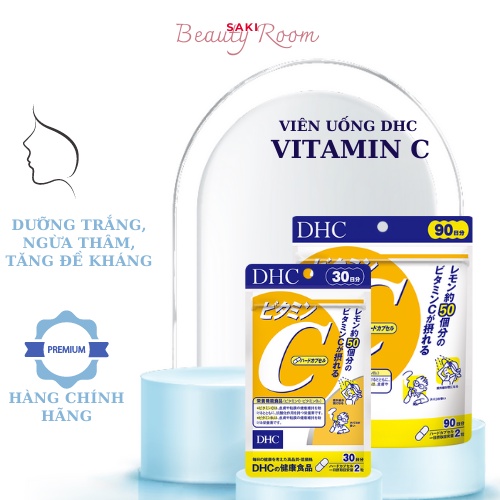 Viên uống vitamin C DHC Nhật Bản dạng viên nén tăng đề kháng hỗ trợ ngừa thâm hỗ trợ làm sáng da 40/60v