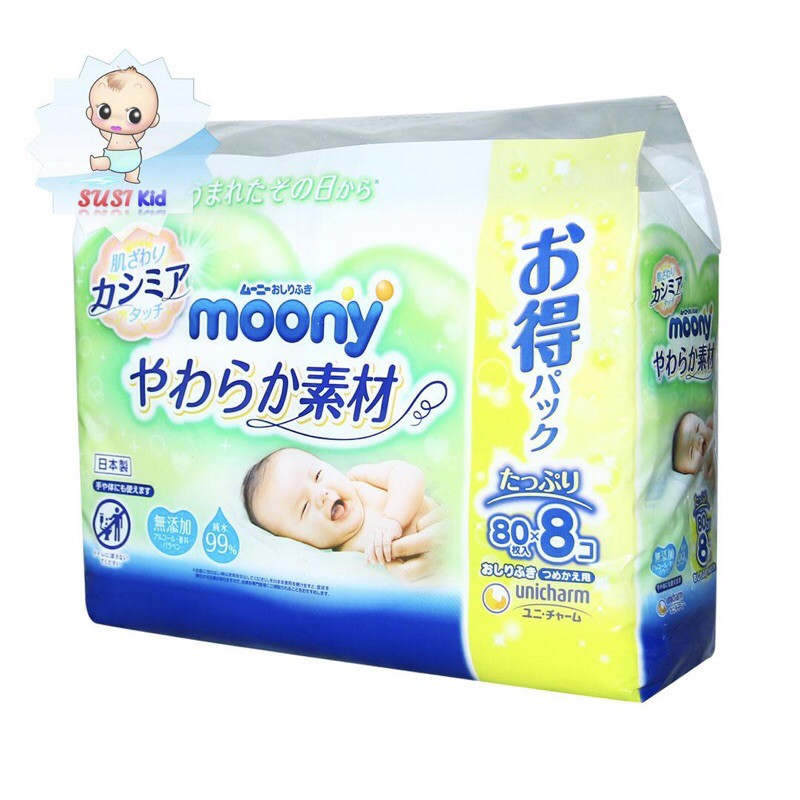 Khăn ướt Moony nội địa Nhật 80 tờ