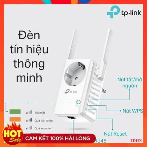 [Hãng] TP-Link Bộ mở rộng sóng Wifi chuẩn N 300Mbps Tích hợp ổ cắm điện -TL-WA860RE -Hãng phân phối chính thức