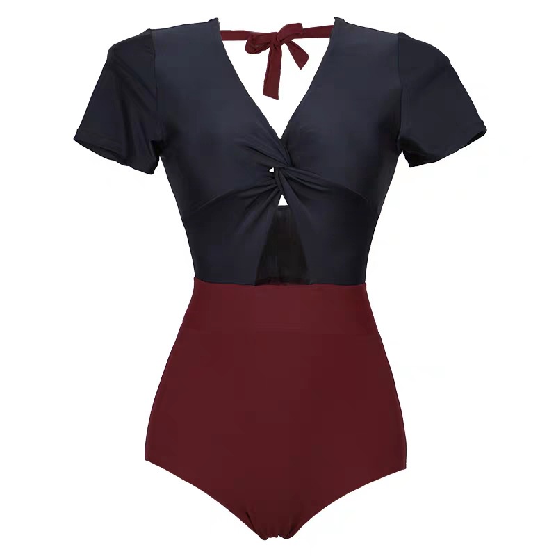 ❣️ bikini đi biển 1 mảnh liền thân khoét lưng thắt nơ sau gợi cảm BIKI02