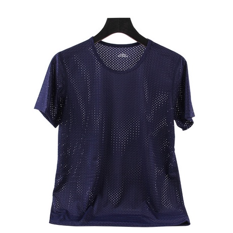 Áo thun lưới tay ngắn phong cách thể thao dành cho nam, chất vải thoáng khí, thoát hơi, thấm hút mồ hôi tốt