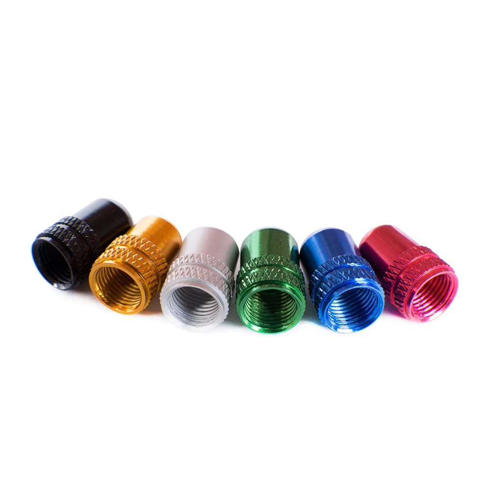Set 4 Nắp Van Bánh Xe Đạp Leo Núi Bằng Hợp Kim Nhôm Chống Bụi Nhiều Màu Sắc