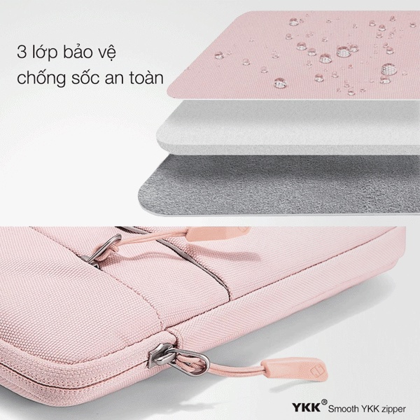 Túi chống sốc laptop, túi chống sốc thời trang Tomtoc A18-C01P Mac 13&quot; (3 màu) hoạ tiết xinh xắn BALOCENTER