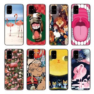 Ốp điện thoại TPU mềm hoạt hình chim hồng hạc cho Samsung Galaxy Note 20 Ultra 5G/M51/M01/A01 Core/XCover Pro