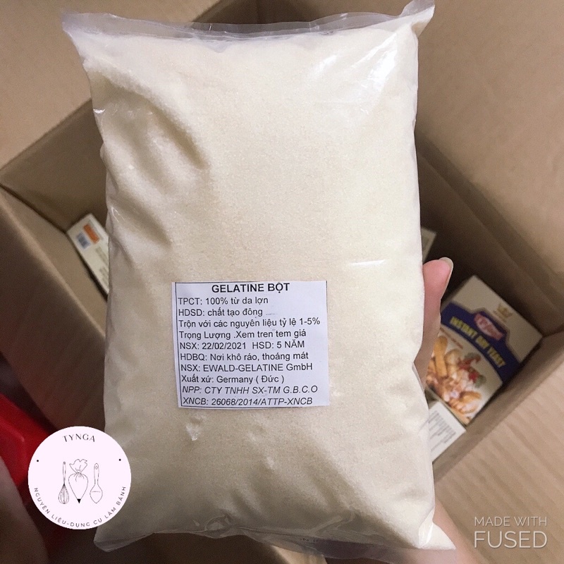 Bột Gelatine EWALD Của Đức 100G Làm Bánh Mousse, Chè Khúc Bạch, Thạch