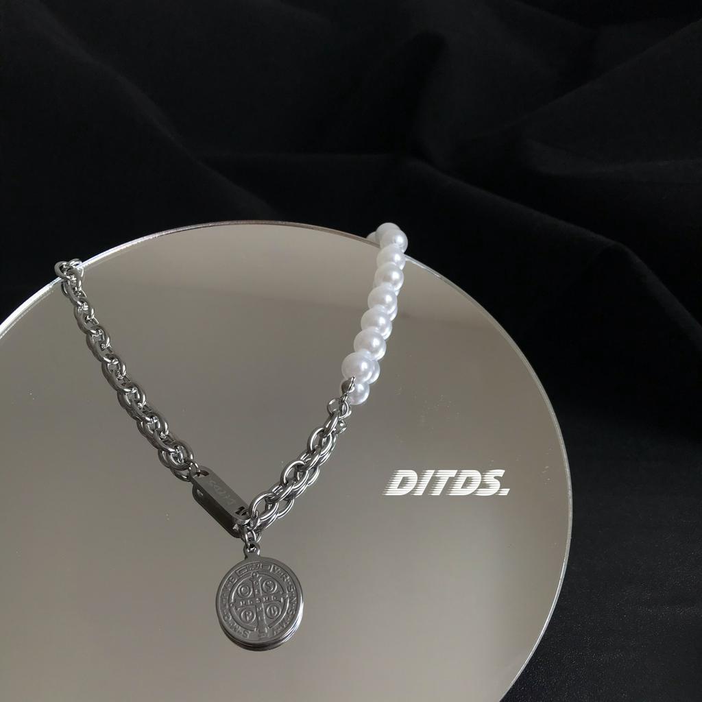 Dây Chuyền Đính Hạt Ngọc Trai Phong Cách Retro