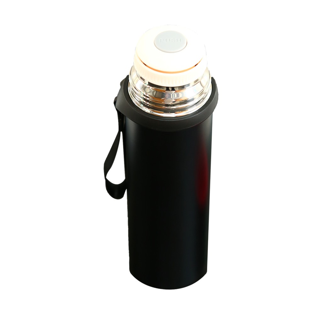 Bình Đựng Nước Giữ Nhiệt La Fonte 500ml Màu Đen, Bình Uống Nước Giữ Nhiệt Nóng Lạnh inox 304 không chứa BPA nên an toàn