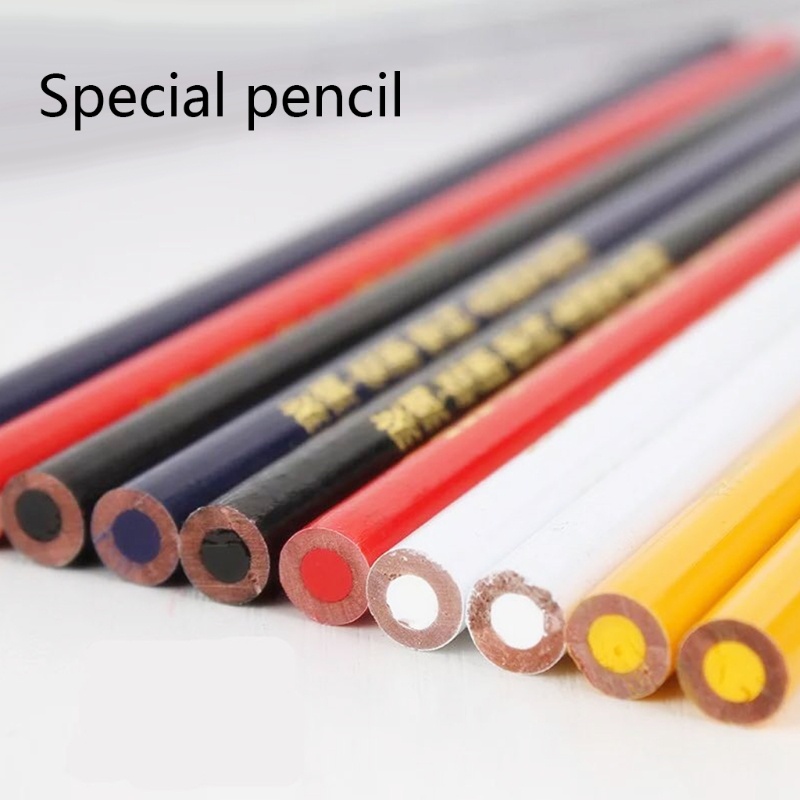 Bút Chì Gỗ Kèm Đồ Chuốt Bút Màu Đa Năng Dành Cho Bề Mặt Kính / Da