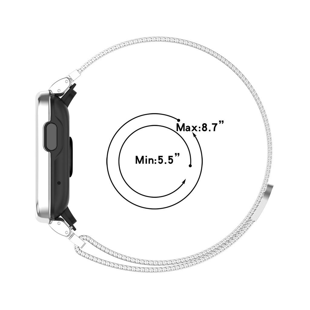 Dây đeo đồng hồ thông minh milanese bằng thép không gỉ thay thế cho Xiaomi Mi Watch Lite/ Redmi 1