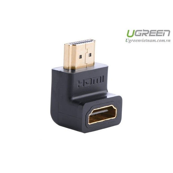 Đầu nối cổng HDMI male sang HDMI female vuông góc 90 độ UGREEN 20109 - Hàngi chính hãng - Bảo hành 18 tháng