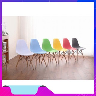 Ghế Nhựa Chân Gỗ Eames Đủ Màu