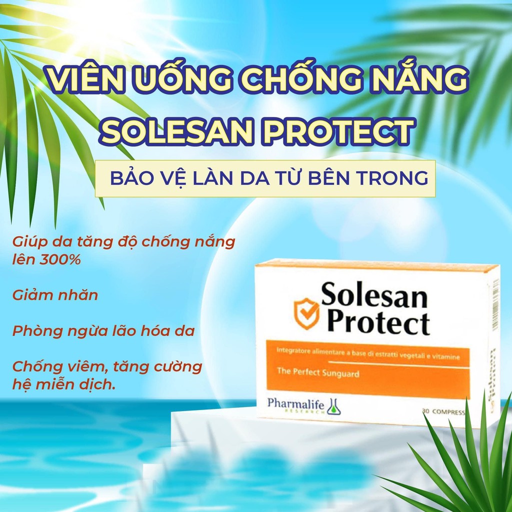 Viên Uống Chống Nắng Nội Sinh Bảo Vệ Da Solesan Pharmalife [CHÍNH HÃNG CHÂU ÂU] | BigBuy360 - bigbuy360.vn